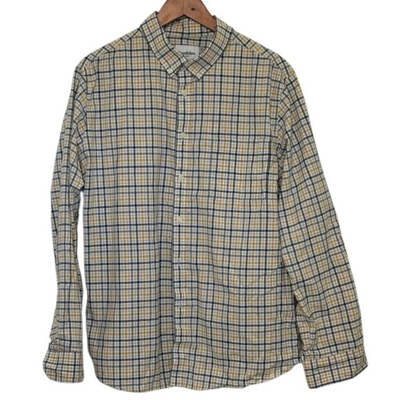 GOODFELLOW Shirts Men's L/XL Gray Yellow Multicolor Button Down Striped Bundle - Picture 4 of 16